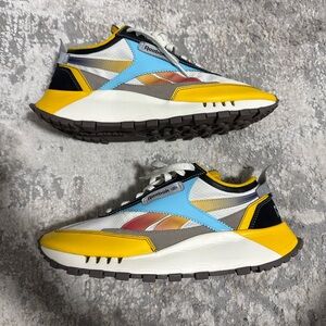 Reebok Yellow and Blue Athletic Shoes